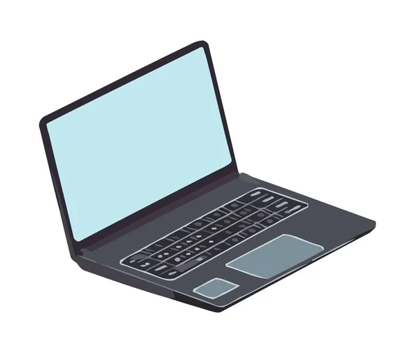 Laptop Enhet Teknik Kommunikation Ikon Isolerad — Stock vektor