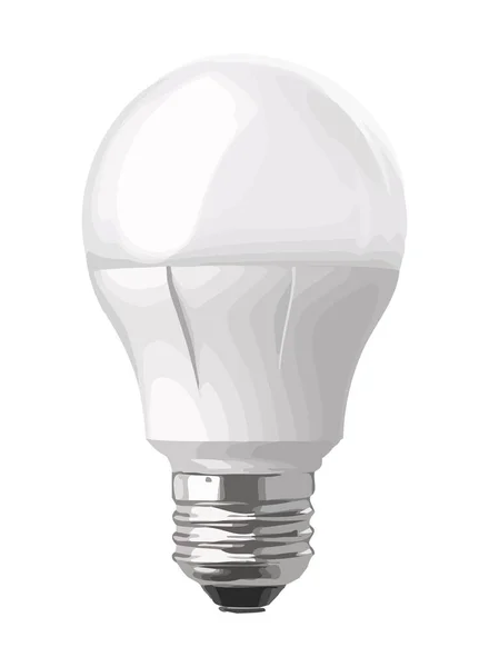 Efficient Electric Light Bulb Glows Icon Isolated — Stock Vector