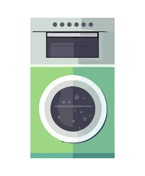 Moderne Wasmachine Pictogram Geïsoleerd — Stockvector