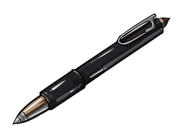 Handwriting Ballpoint Pen Supply Icon Isolated — Stock Vector
