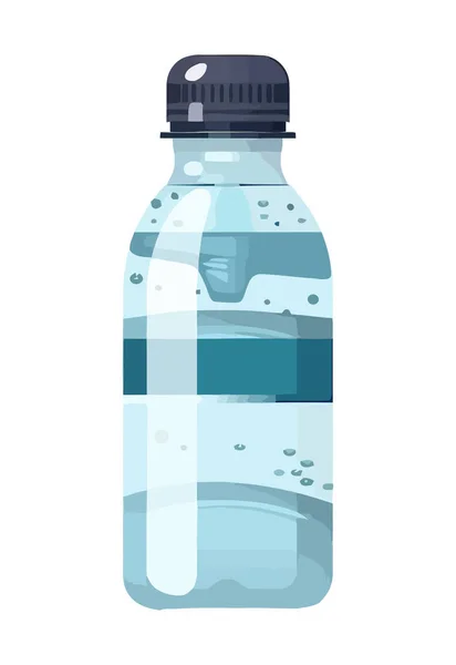 Frisches Trinkwasser Plastikflaschen Design Ikone Isoliert — Stockvektor