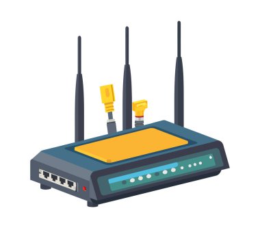 Kablosuz yönlendirici bilgisayardan internet simgesine