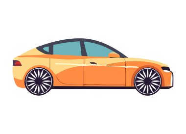 Modern spor araba simgesi izole edilmiş tasarım