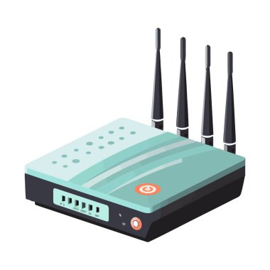 router teknolojisi ağ bağlantısı simgesi izole edildi