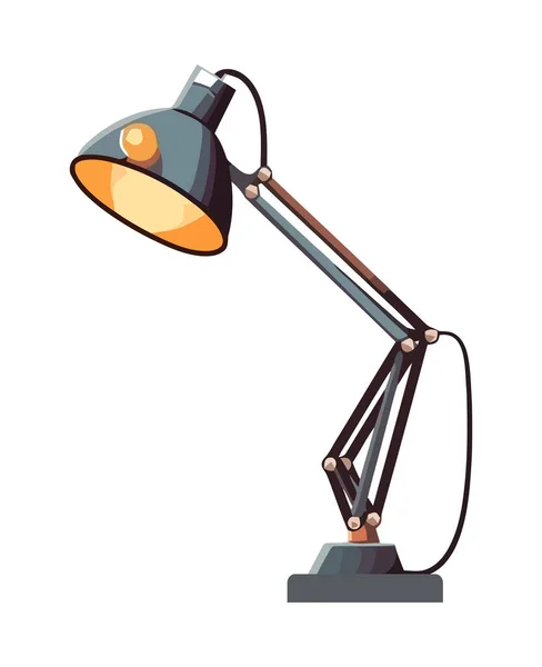 Moderne Elektrische Lamp Ontwerp Metalen Decoratie Icoon — Stockvector