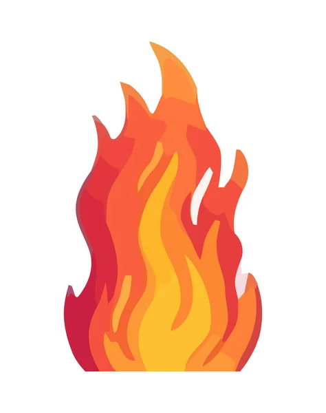 Brennendes Inferno Entzündete Naturen Heizen Ikone — Stockvektor