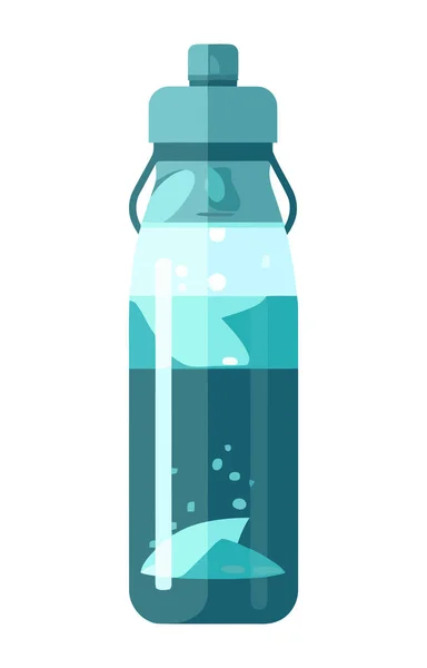 Icono Botella Plástico Transparente Con Agua Purificada Aislada — Vector de stock
