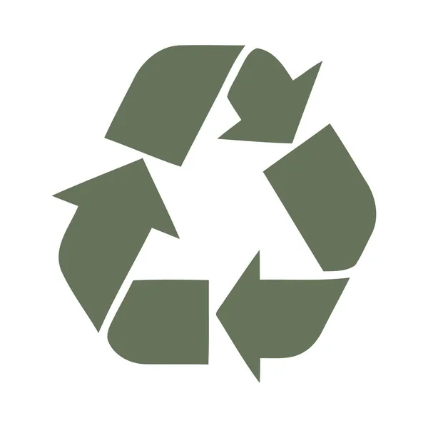Recycling Symbol Umweltschutz Symbol Isoliert — Stockvektor