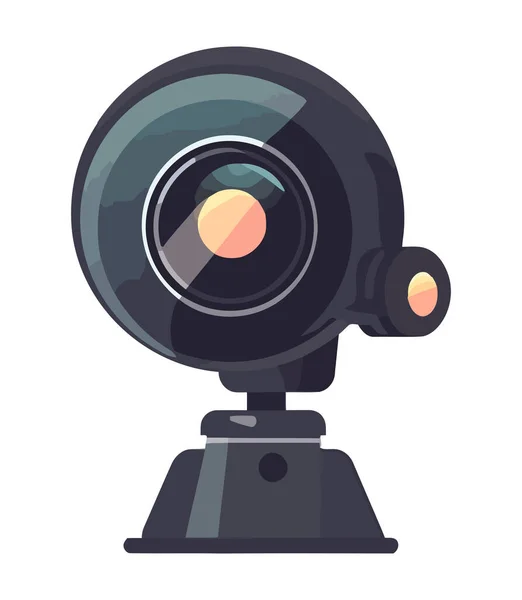Ikone Der Modernen Kameraausrüstung Isoliert Beobachten — Stockvektor
