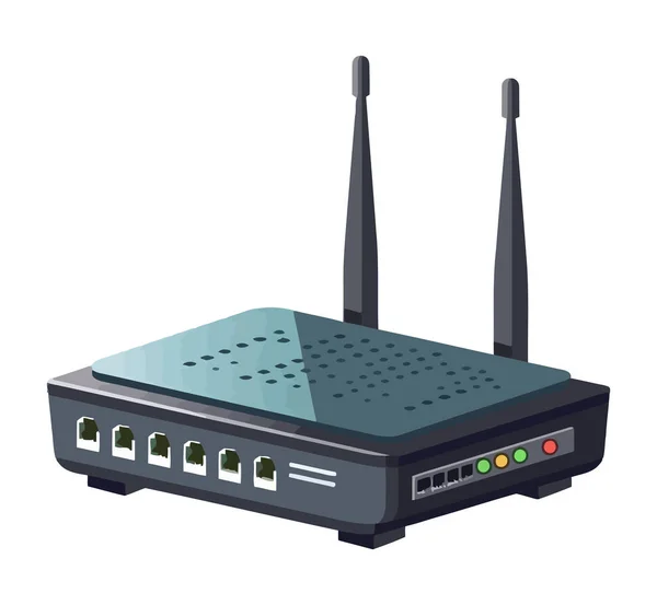 Redes Globales Accesibilidad Moderna Icono Del Router Aislado — Vector de stock