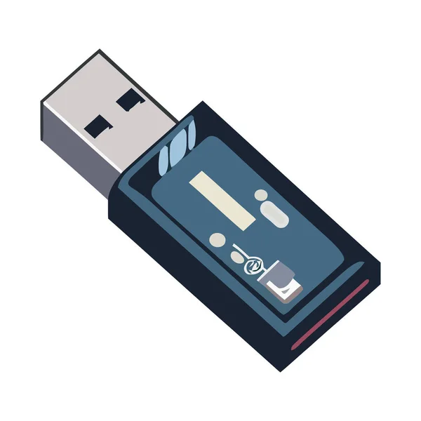 Technology Illustration Computer Icon Isolated Usb — Stock Vector
