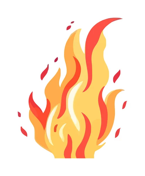 Glühendes Inferno Entzündet Wellenform Symbol Isoliert — Stockvektor