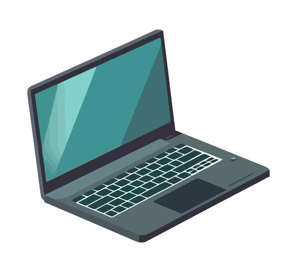Laptop Symbolisiert Geschäftskommunikation Und Kreativität — Stockvektor