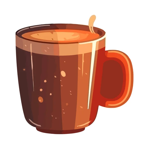 Ζεστός Καφές Στο Εικονίδιο Κούπα Απομονωμένο — Διανυσματικό Αρχείο
