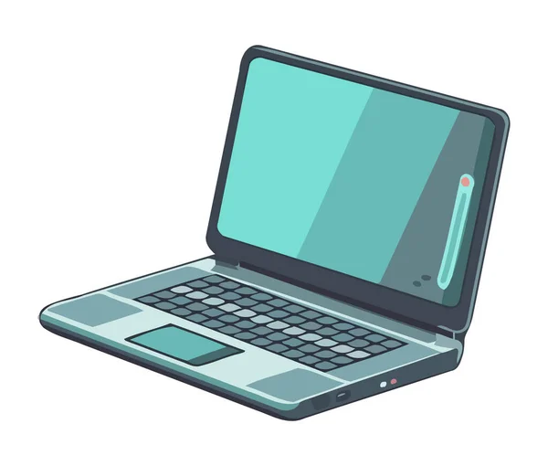 Moderne Laptop Symbol Auf Blauem Hintergrund Wallpaper Symbol Isoliert — Stockvektor