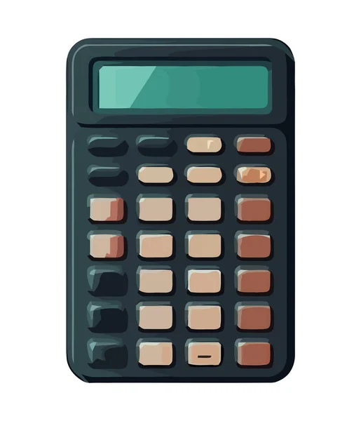 Modern Calculator Icon Isolated Style — Stock Vector
