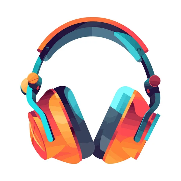 Écouteurs Modernes Symbolisent Écoute Musique Joyeusement Icône — Image vectorielle