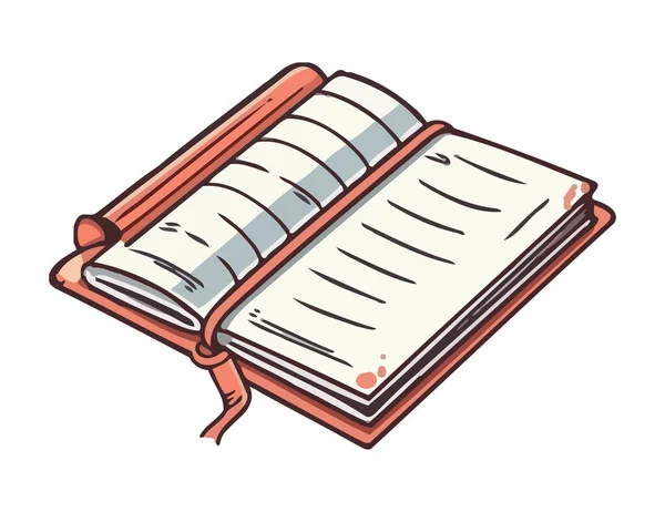Обкладинка Книги Порожніми Сторінками Ізольована Піктограма — стоковий вектор