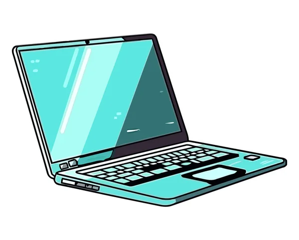 Laptop Moderno Simboliza Tecnologia Ícone Comunicação —  Vetores de Stock