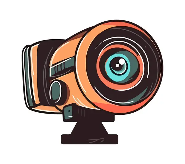 Modern Kamera Utrustning Övervakning Ikon Isolerad — Stock vektor