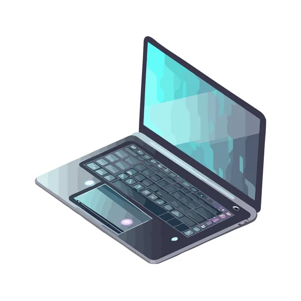 Modern Laptop Business Communication Technology Icon — Stock Vector
