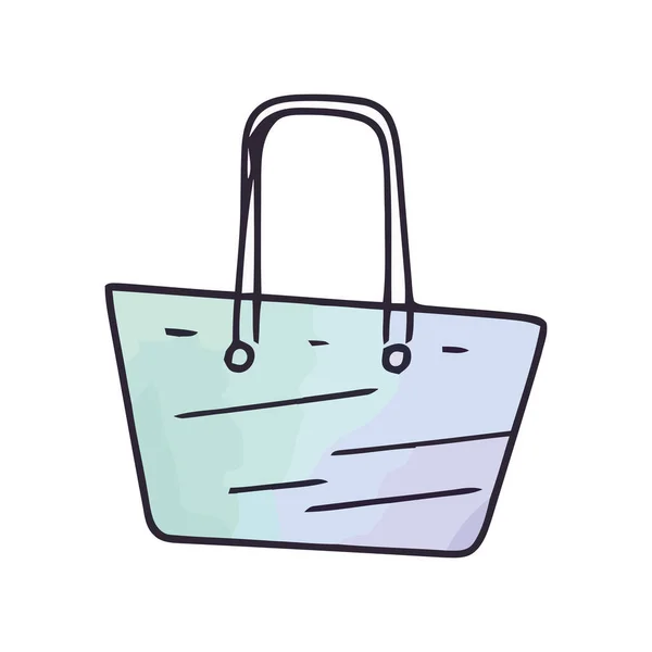 Shopping Bag Pictogram Geïsoleerd Ontwerp — Stockvector