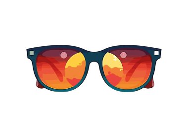 Zarif gözlük modern yaz moda ikonunu sembolize eder.