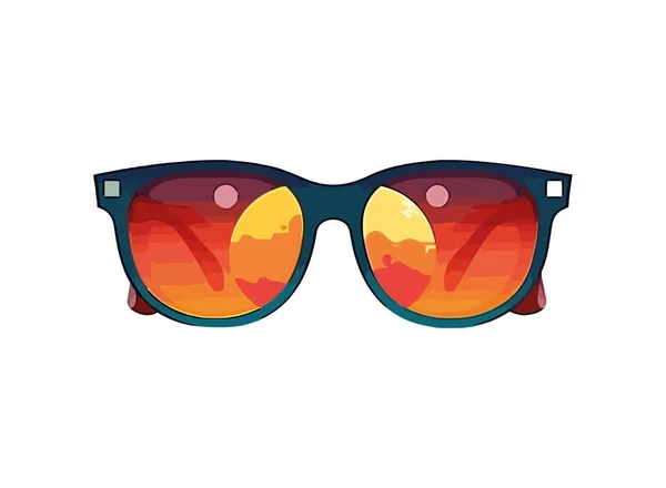 雅致的眼镜象征着现代夏季时尚风趣的象征 — 图库矢量图片