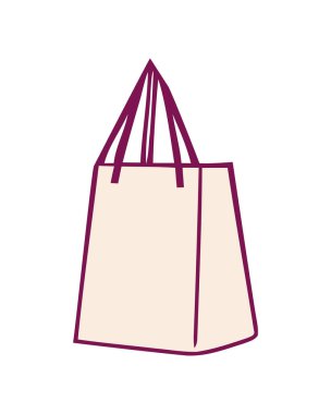 Perakende iş simgesi için alışveriş çantası simgesi tasarımı izole edildi