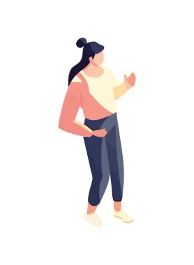 Genç kadın avatar izole edilmiş bir simge