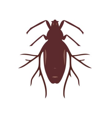 Böcek hamamböceği hijyenik olmayan ikonda tehlikeyi sembolize eder.