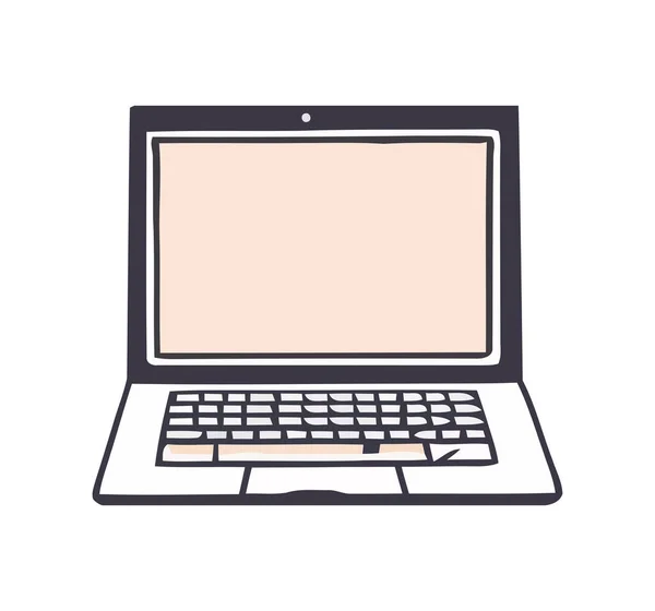 Изолированная Иконка Ноутбука Белом Фоне — стоковый вектор