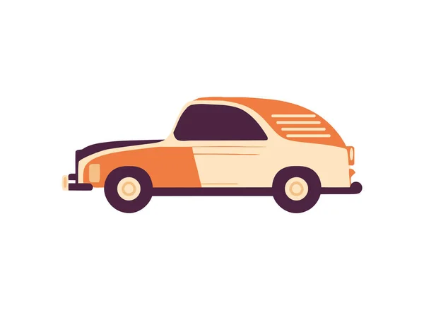 Vintage Old Car Vector Icon Isolated — Stock Vector
