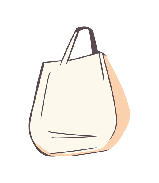 Shopping Bag Sfondo Bianco Icona Isolato — Vettoriale Stock
