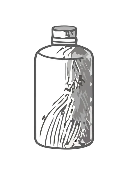Diseño Del Icono Del Vector Botella Medicina Aislada — Archivo Imágenes Vectoriales