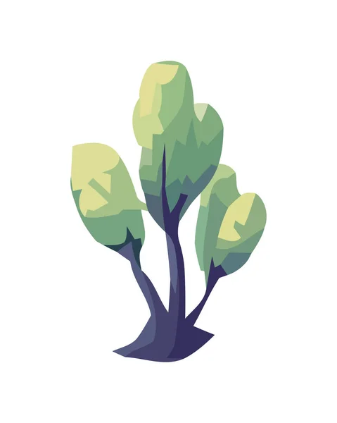 Crecimiento Simbolizado Por Icono Del Árbol Verde Aislado — Vector de stock