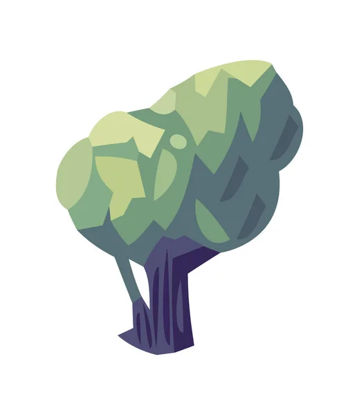 緑の木は成長と自然の抽象的なアイコンを象徴する — ストックベクタ