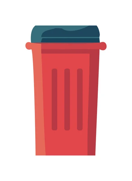 Lixo Pode Simboliza Ícone Reciclagem Isolado — Vetor de Stock
