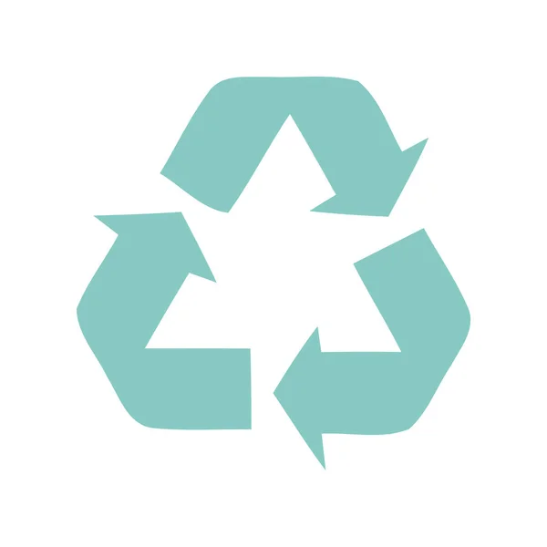 シンボル形状のリサイクル 成長アイコンの自然サイクルを隔離 — ストックベクタ