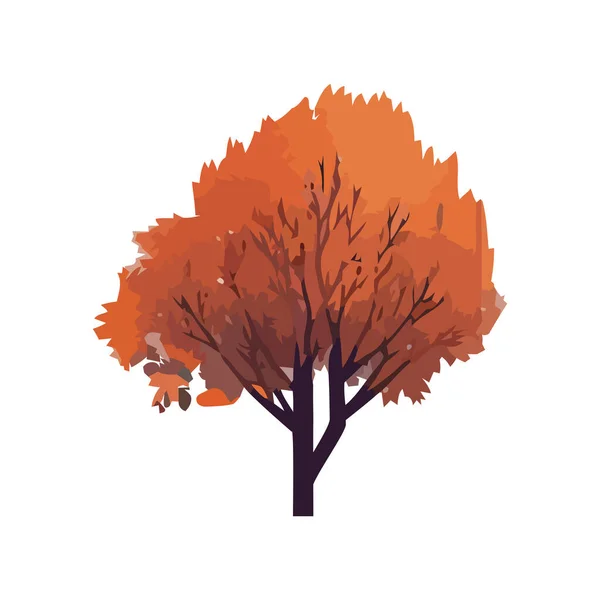 Herbstblätter Auf Gelbem Zweig Natur Ikone Isoliert — Stockvektor