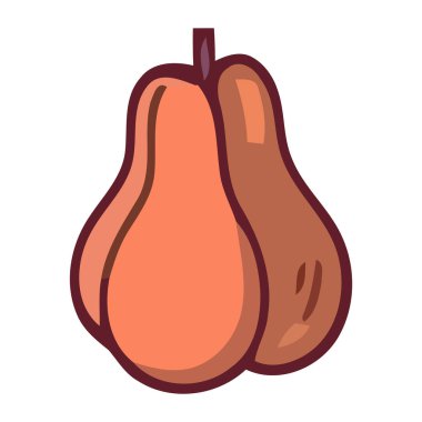 Taze kabak sebze ikonlu yemek izole edildi.