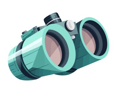 Beyaz arkaplan simgesi üzerindeki dürbünler izole edildi