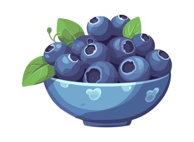 Şirin bir kase süslemede taze yabanmersini.