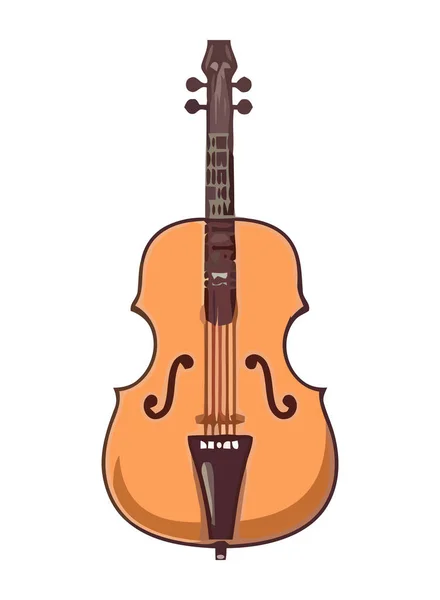 Klassik Geige Instrument Ikone Isoliert — Stockvektor