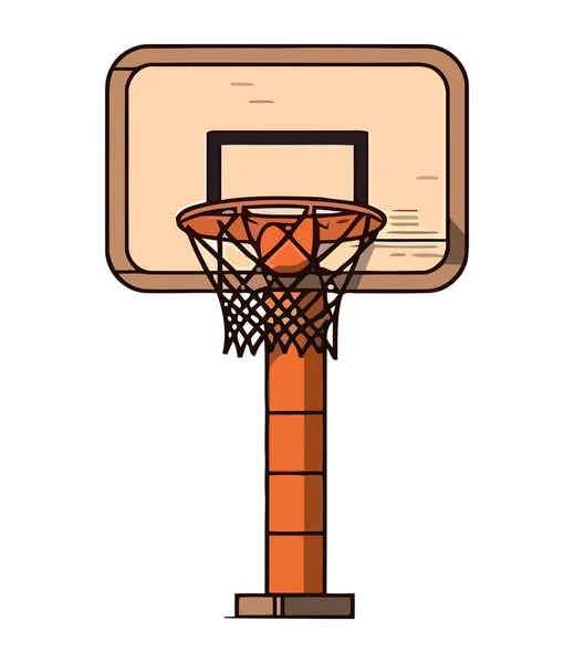 Basketballkorb Symbol Des Erfolgs — Stockvektor
