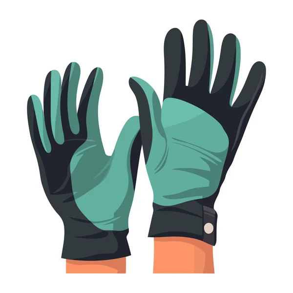 Gants Protection Symbolisent Succès Dans Les Sports Hiver Icône — Image vectorielle