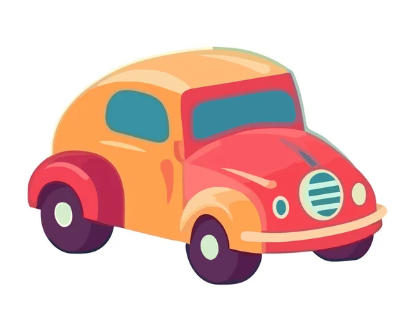 Ikona Samochodu Zabawki Odosobnionym Projekcie — Wektor stockowy