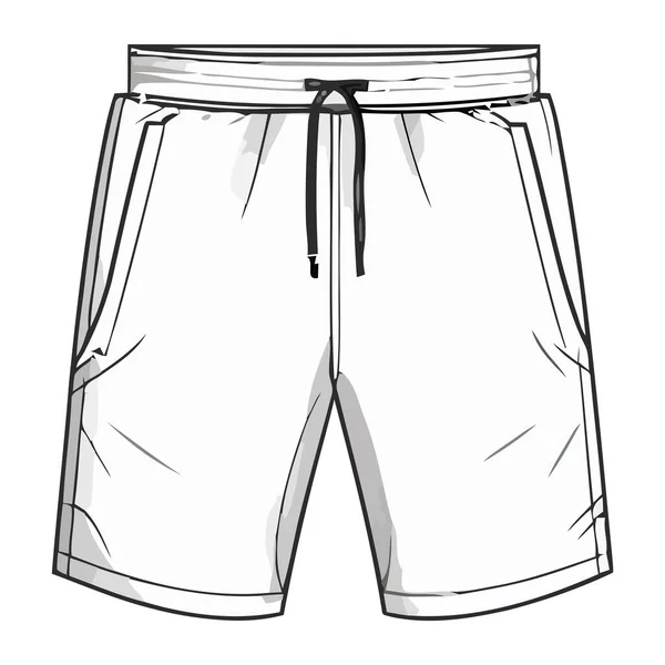Moda Ropa Pantalones Cortos Diseño Icono Aislado — Archivo Imágenes Vectoriales
