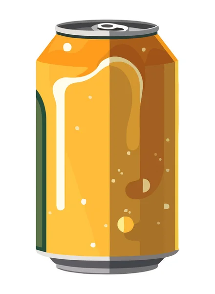 Φρέσκο Κίτρινο Εικονίδιο Μπύρας Απομονωμένο — Διανυσματικό Αρχείο