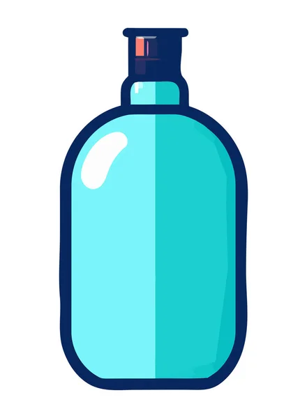 Duftende Flüssigkeit Blauer Flasche — Stockvektor